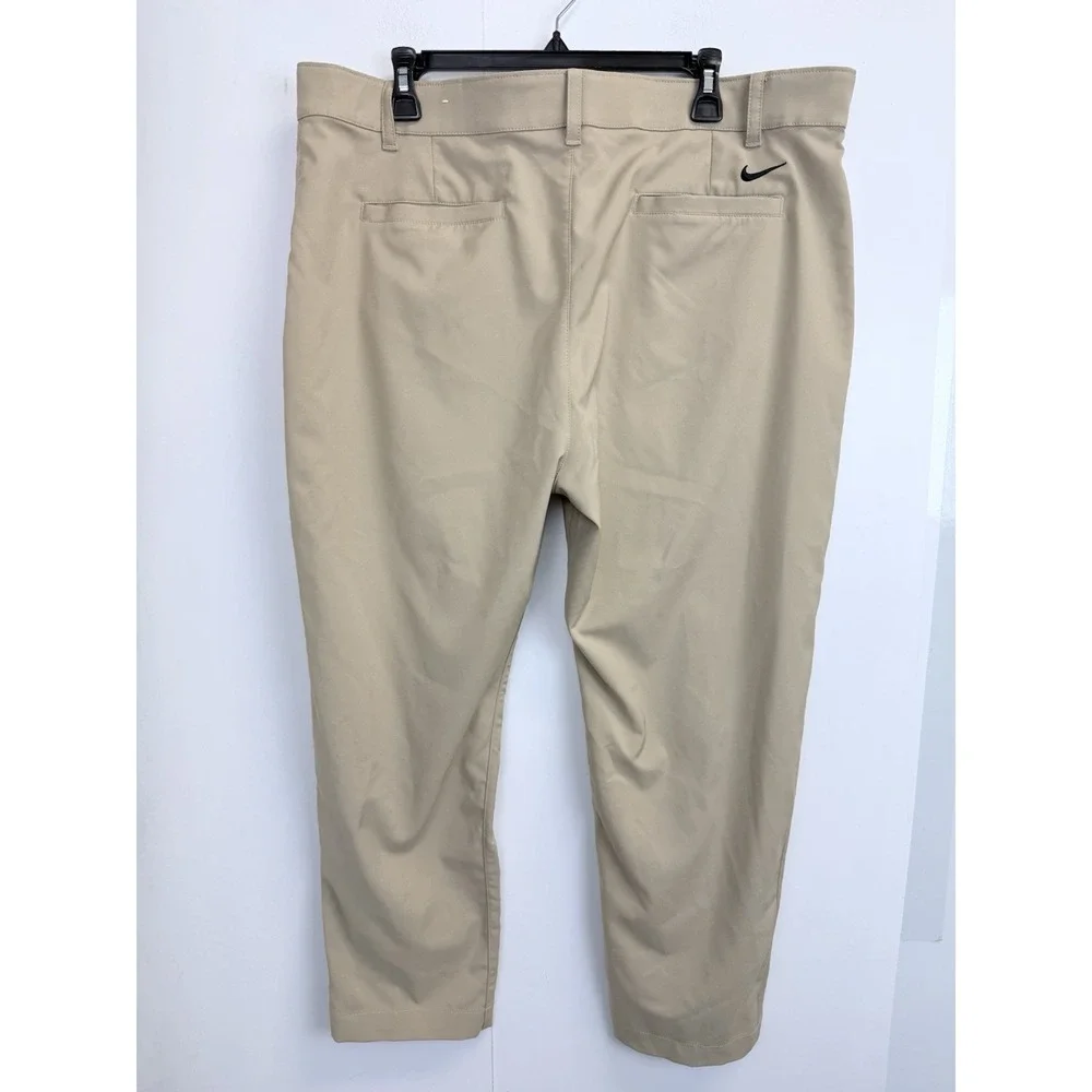 Nike Men's Dri Fit Victory Golf Pants Khaki 40X27 Grip Comfort Waist Swoosh Logo